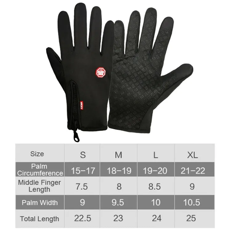 Winter Outdoor Riding Sports Waterproof Touch Screen Glove, Size: XL(H041 Blue)