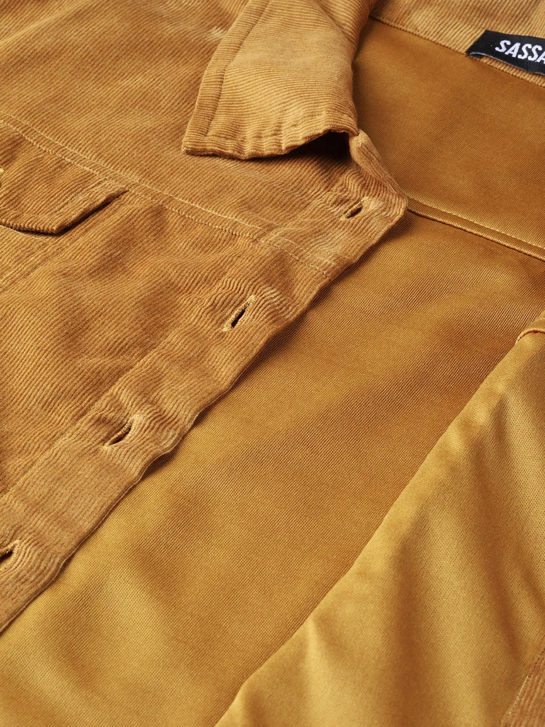 Women Brown Corduroy Bomber Jacket