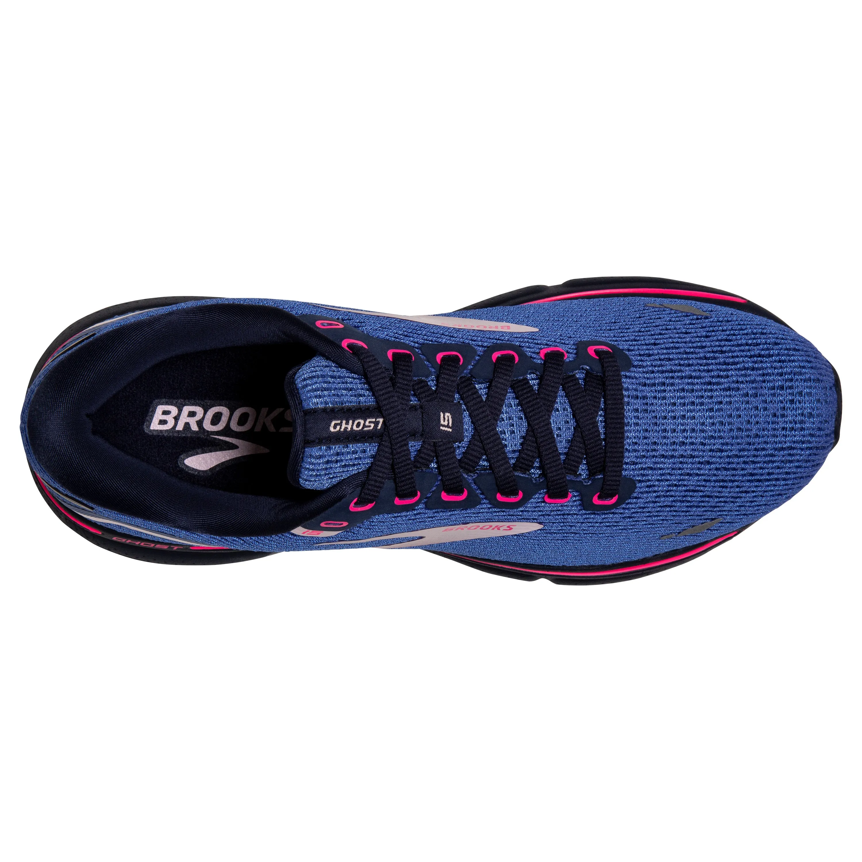 Women's Brooks Ghost 15 1203801B469 Color: Blue / Peacoat / Pink