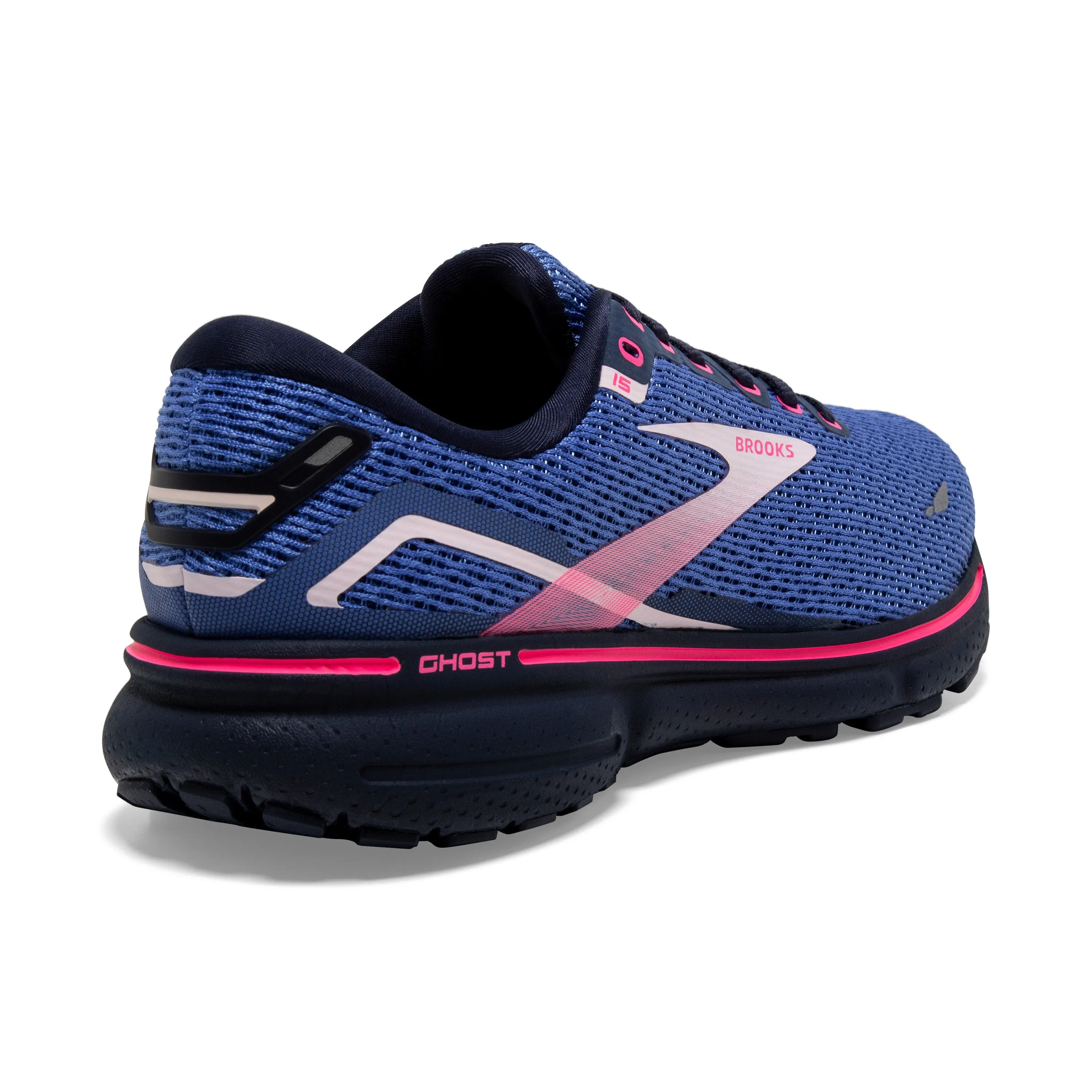 Women's Brooks Ghost 15 1203801B469 Color: Blue / Peacoat / Pink