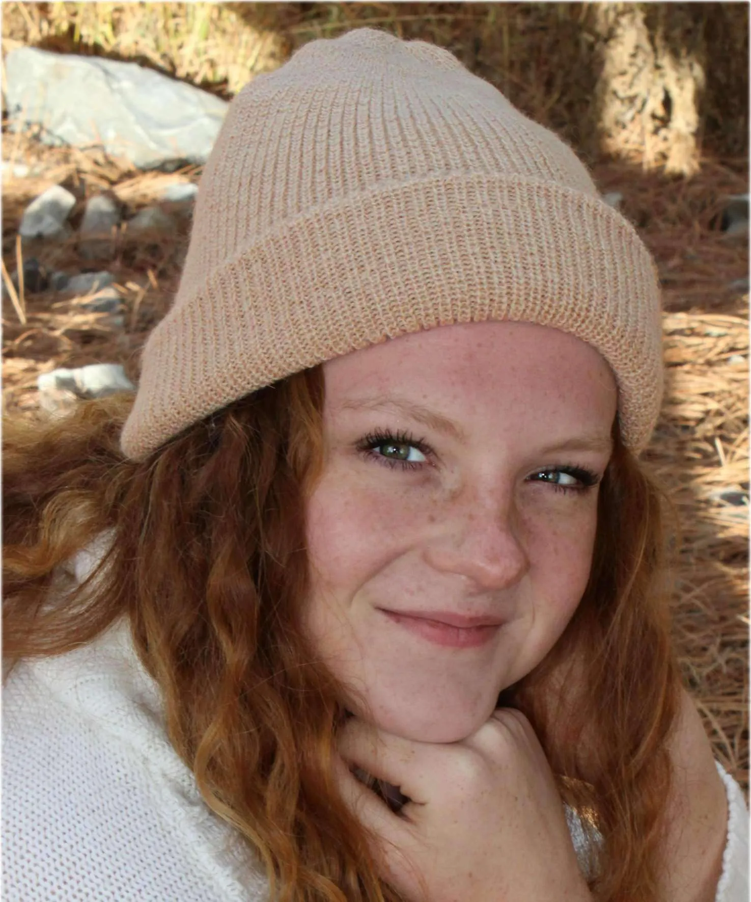 Women's Double Knit English Alpaca Hat