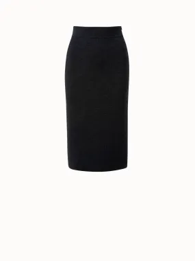 Wool Stretch Rib Skirt