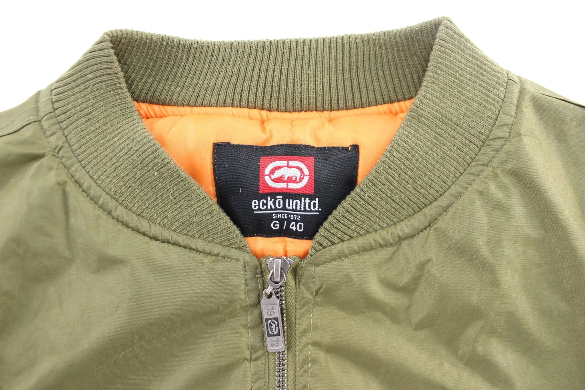 Y2K Ecko. Unltd Embroidered Bomber Zip Up Jacket