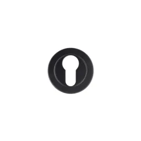 Zoo Euro Profile Escutcheon 50mm dia - Powder Coat Black-Powder Coat Black